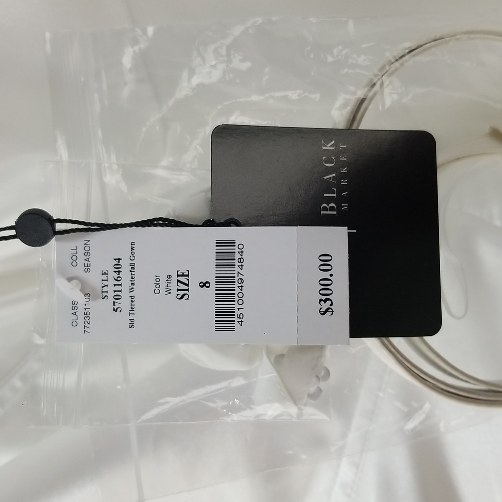 White House Black Market Tiered Waterfall Gown NWT - Picture 10 of 13